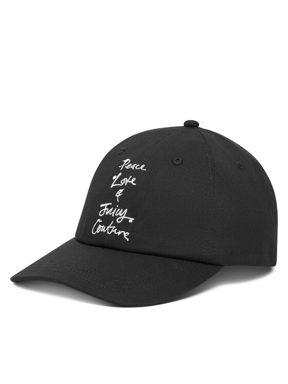 Juicy Couture Czapka z daszkiem Peace Love And Juicy JCAWH225703 Czarny