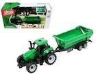 Traktor z przyczepą i akcesoriami
