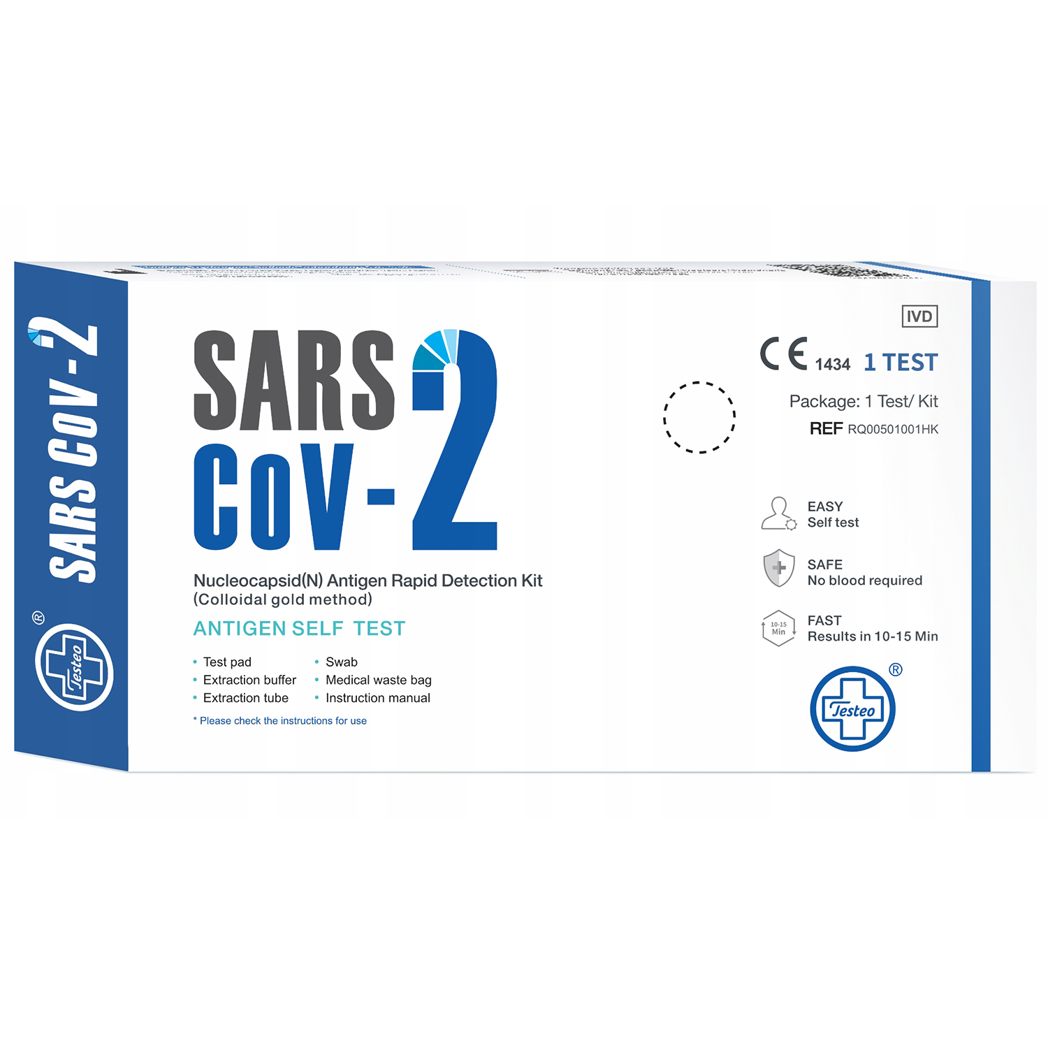 Testeo, test SARS CoV-2, 1 sztuka