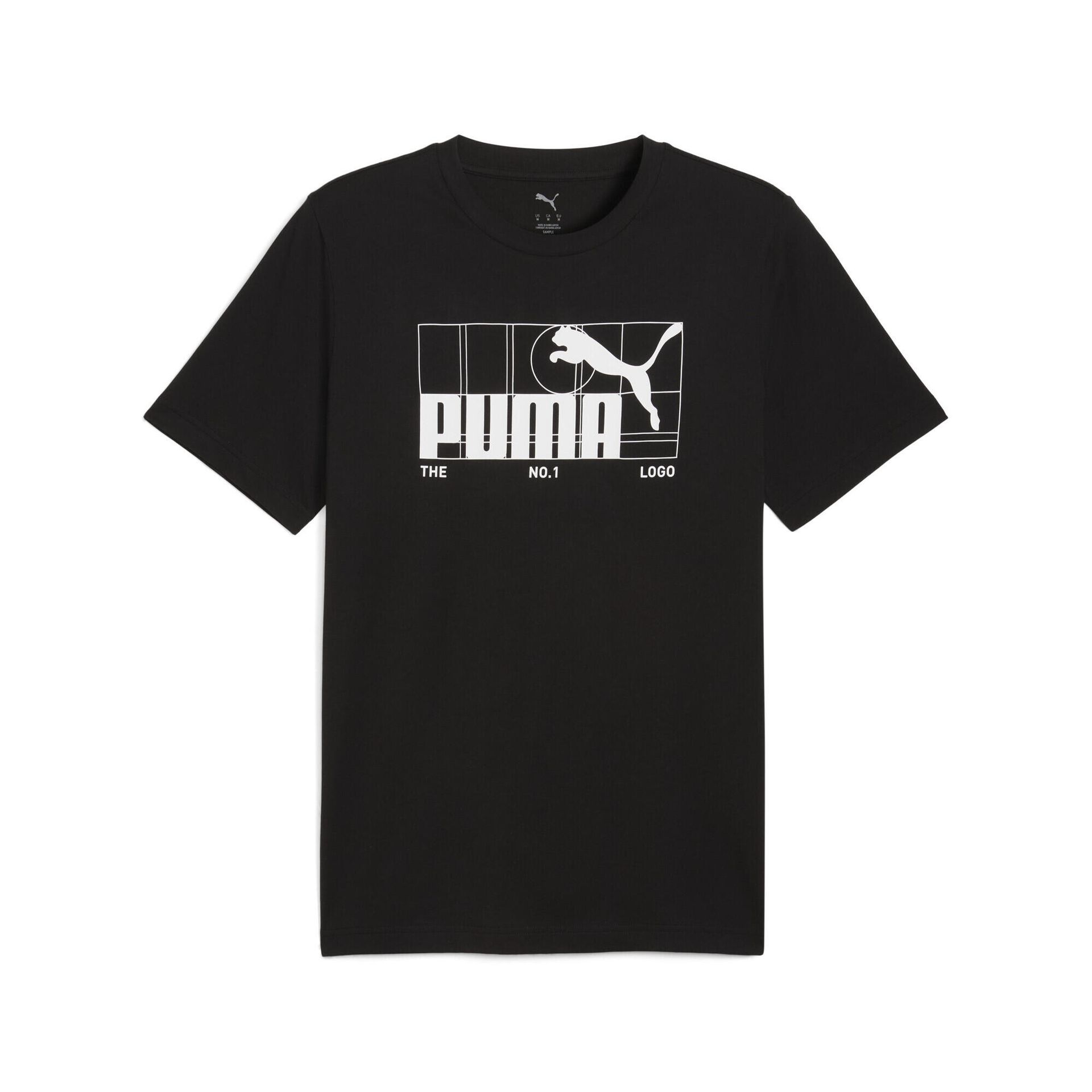 Męska koszulka z grafiką i logo No. 1 PUMA Black