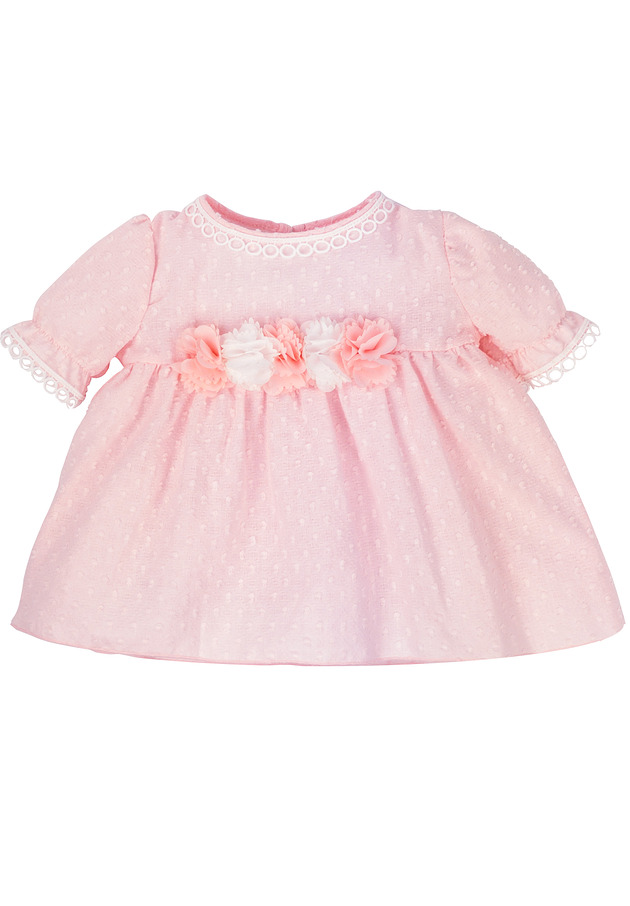 Bawełniana sukienka LULANI z krótkim rękawem róż