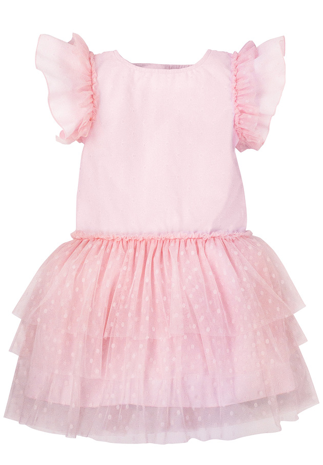 Sukienka ARMIDA z tiulem jasny róż