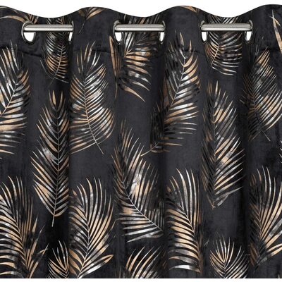 Zasłona EUROFIRANY Gloria 2 140 x 250 cm Czarno-szampański