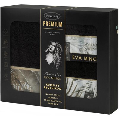 Zestaw ręczników Eva (17) Czarny (3 sztuki)
