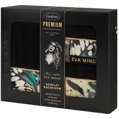 Zestaw ręczników Eva (15) Czarny (3 sztuki)