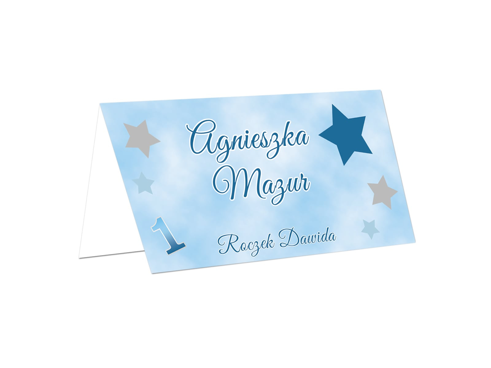 Winietki personalizowane składane na roczek - 15 szt.