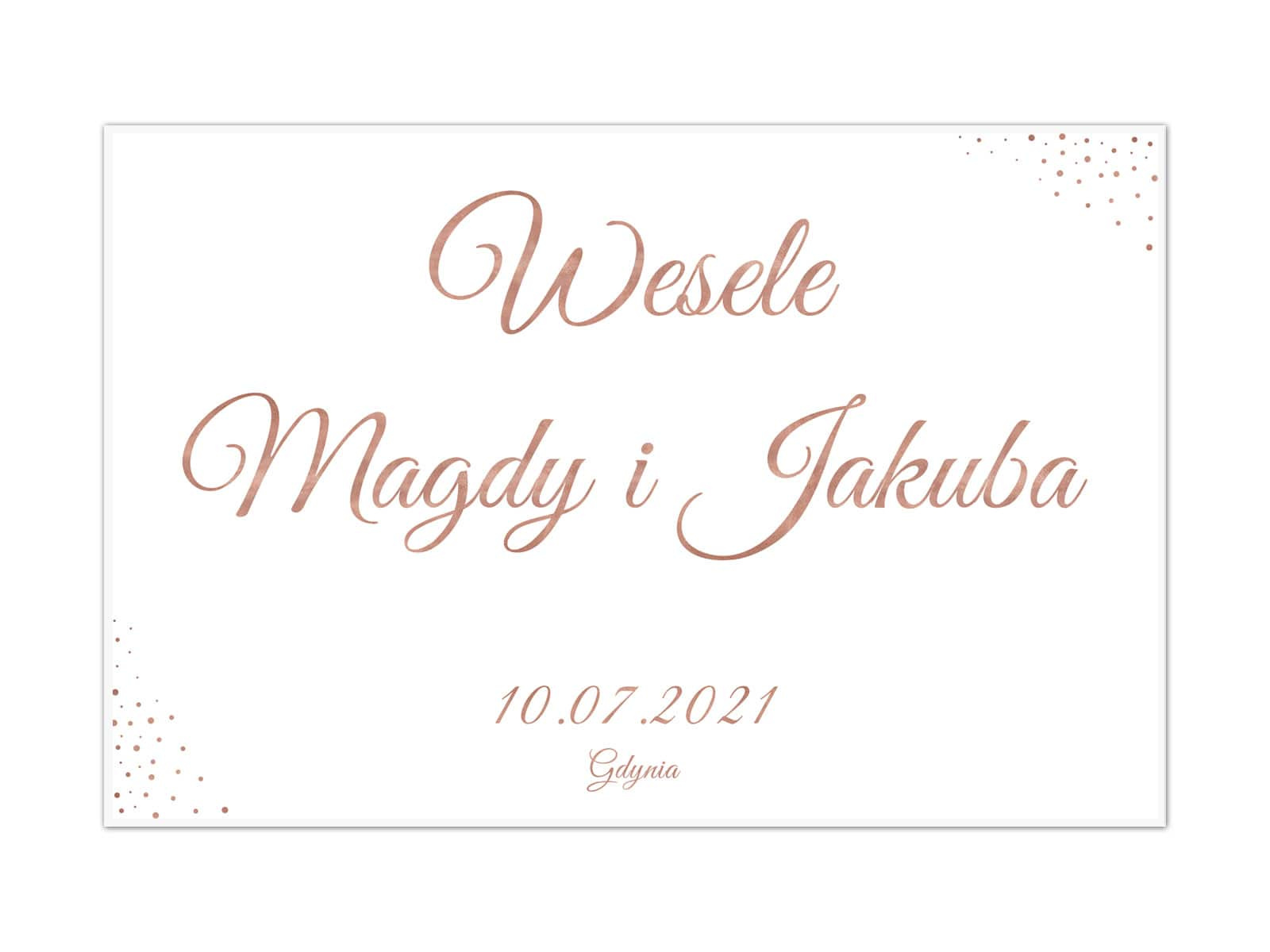Plakat Weselny personalizowany - 90x60 cm