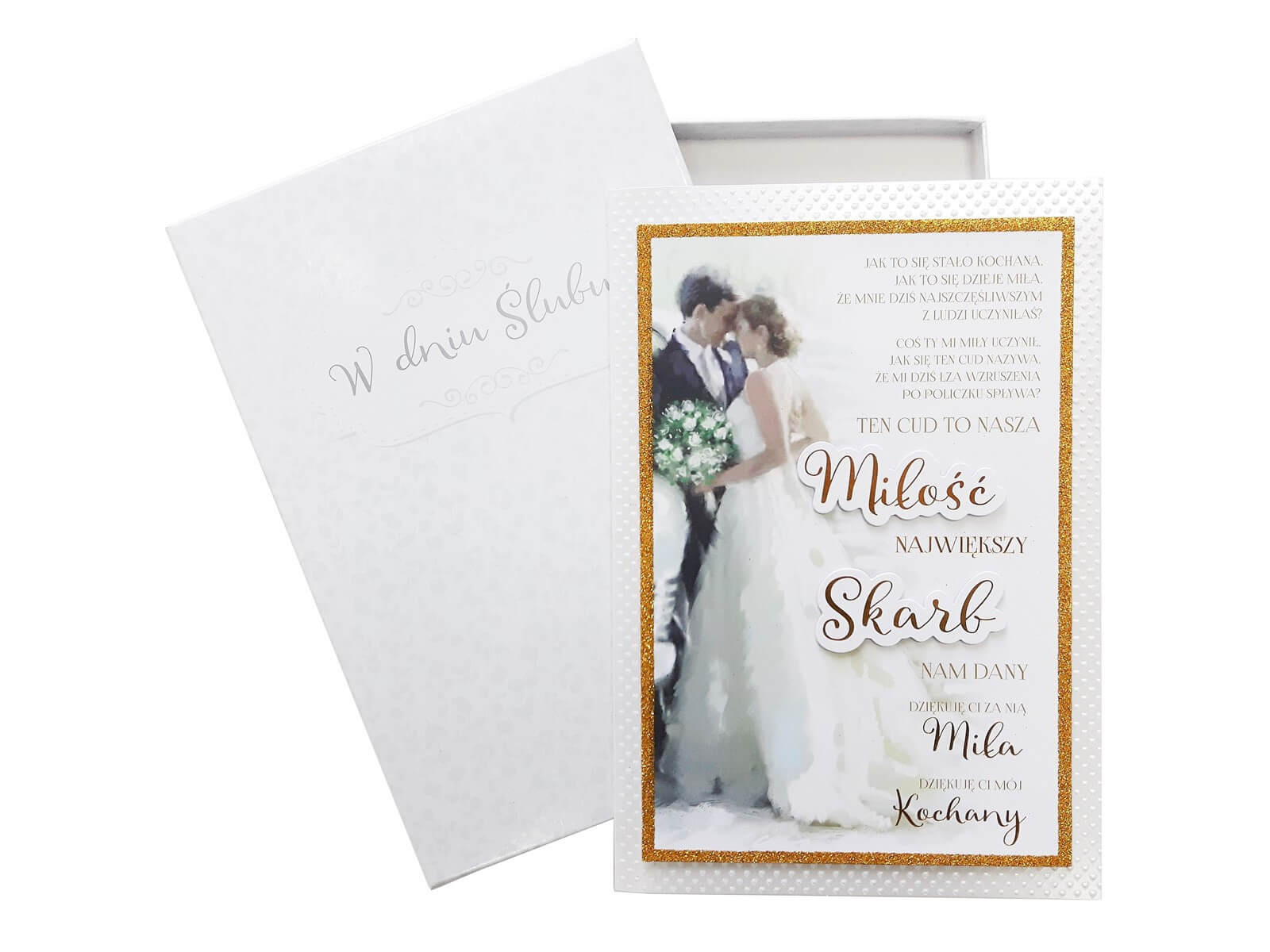 Kartka na ślub z pudełeczkiem - 1 szt.