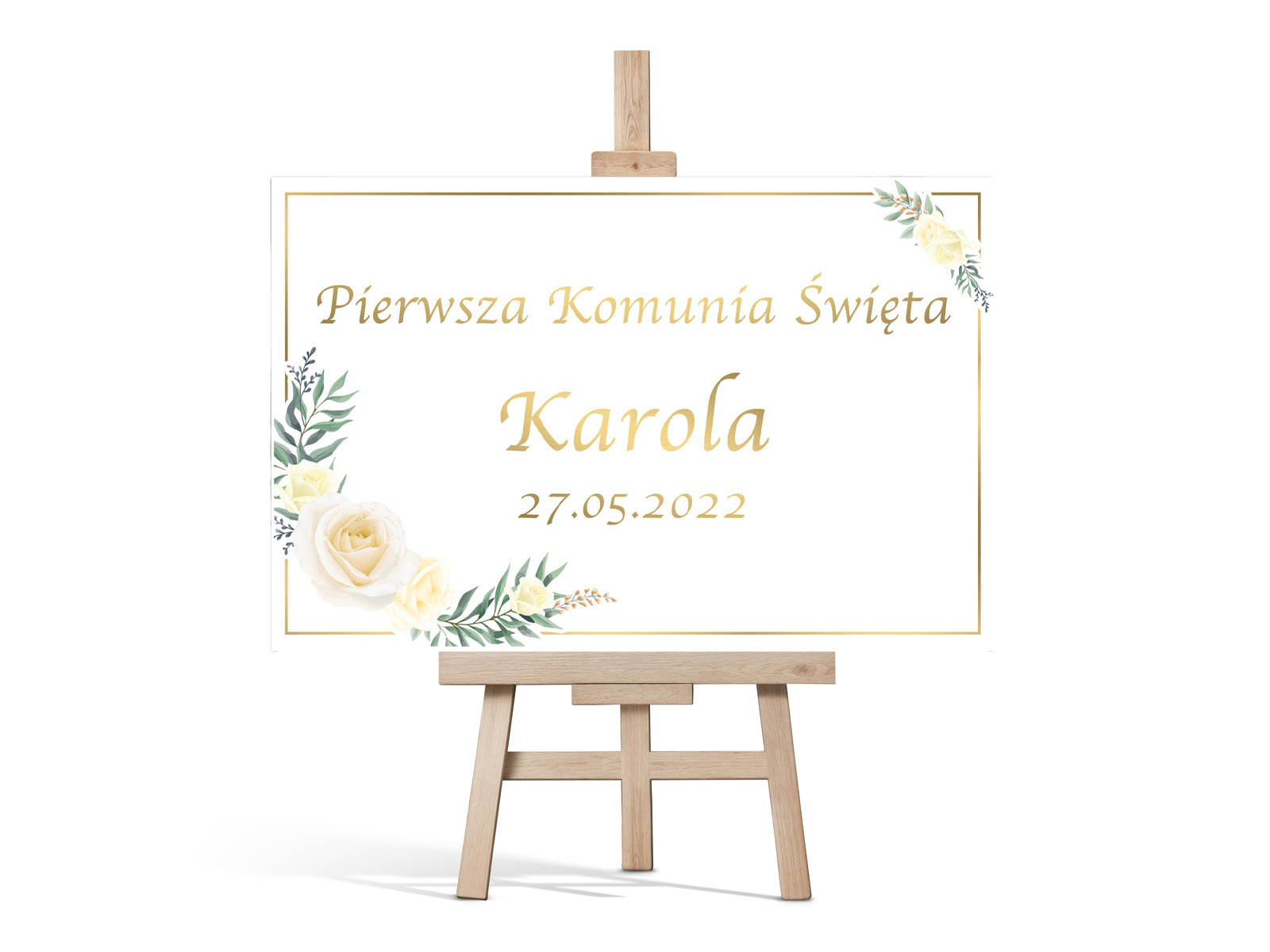 Plakat komunijny personalizowany - I Komunia Święta - 60x40 cm