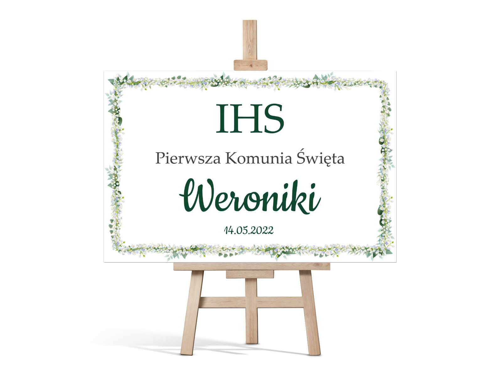 Plakat komunijny personalizowany - I Komunia Święta - 90x60 cm