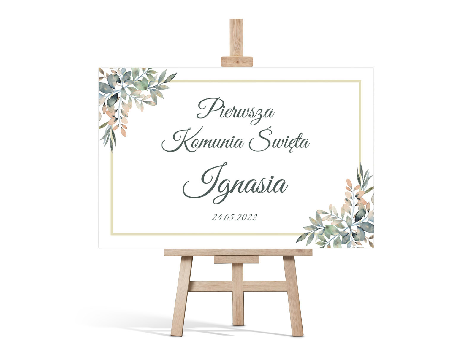 Plakat komunijny personalizowany - I Komunia Święta - 60x40 cm