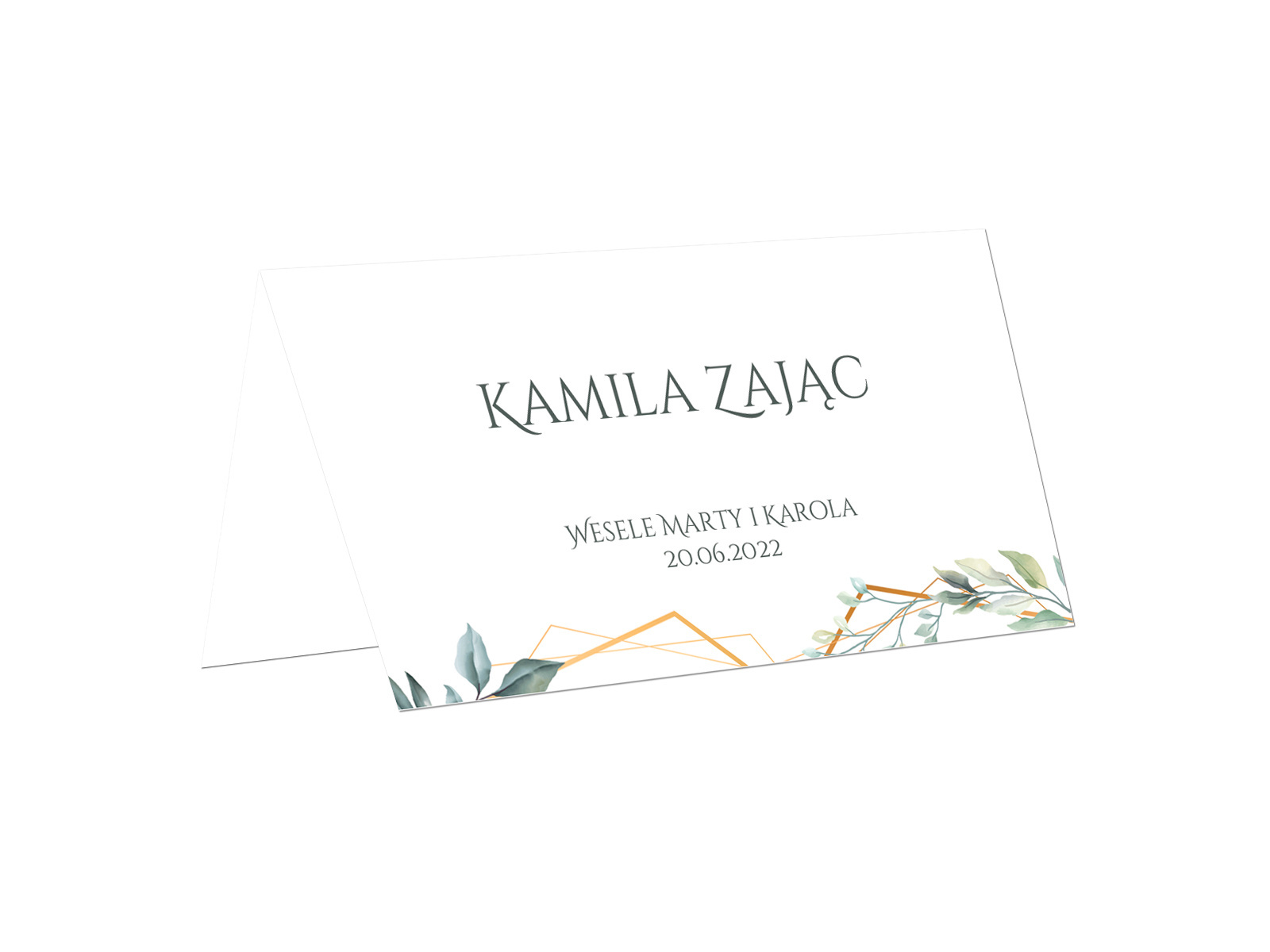 Winietki personalizowane składane z listkami - 15 szt.