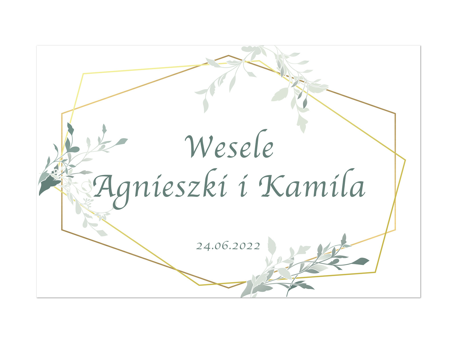 Plakat Weselny personalizowany - 90x60 cm