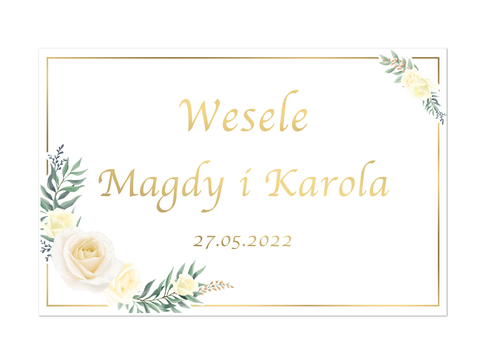 Plakat Weselny personalizowany - 90x60 cm