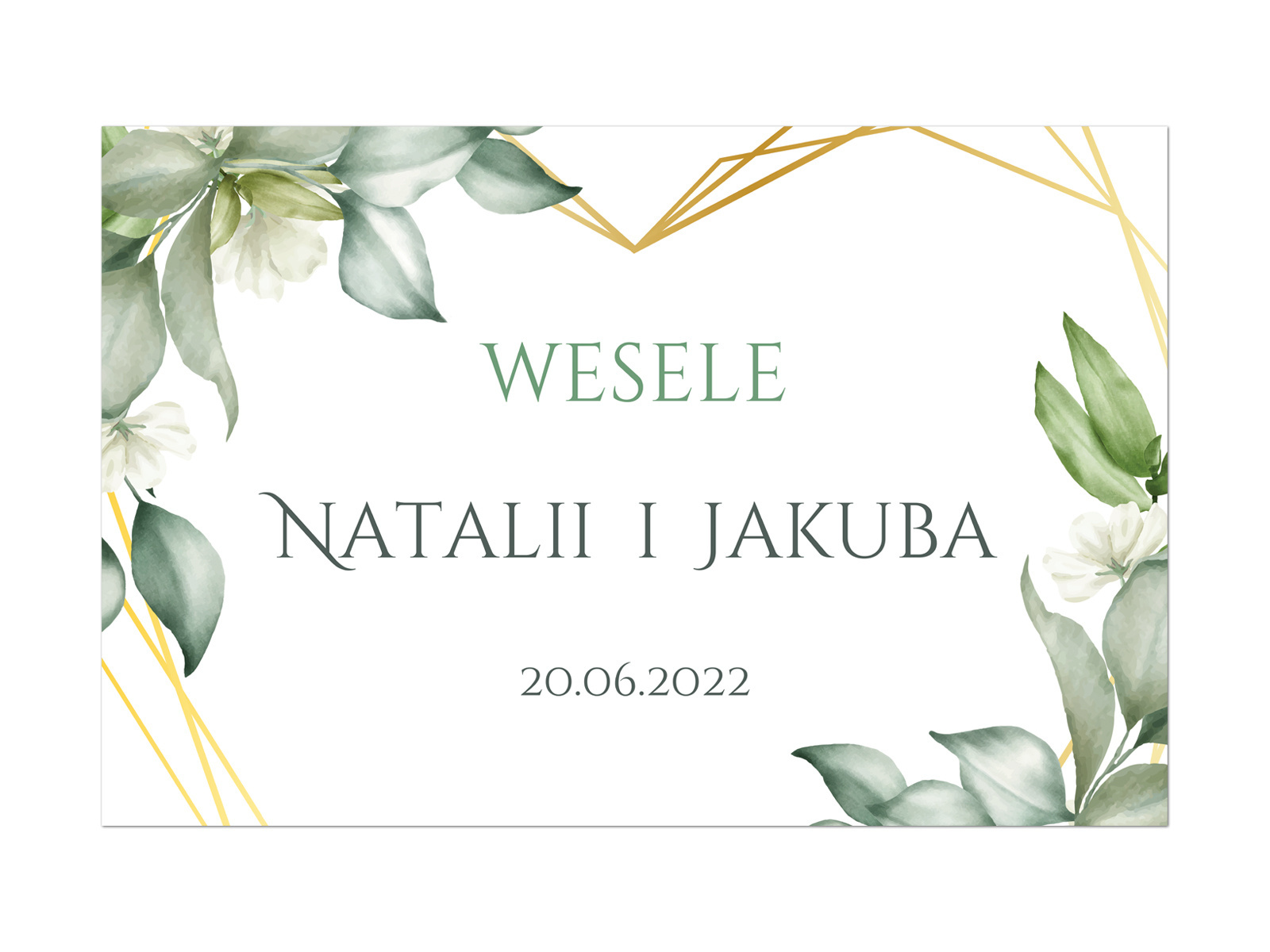 Plakat Weselny personalizowany - 90x60 cm