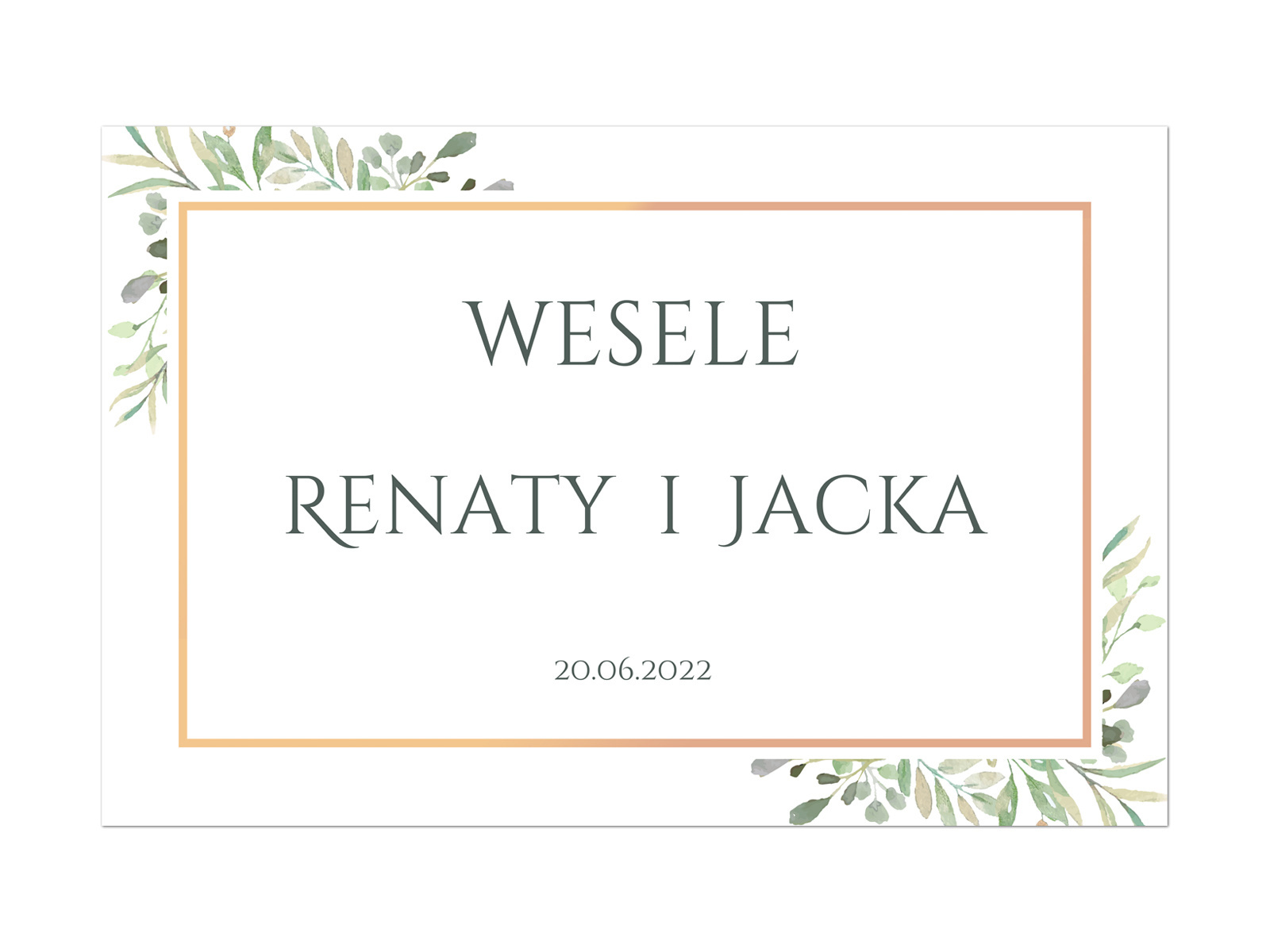 Plakat Weselny personalizowany - 60x40 cm
