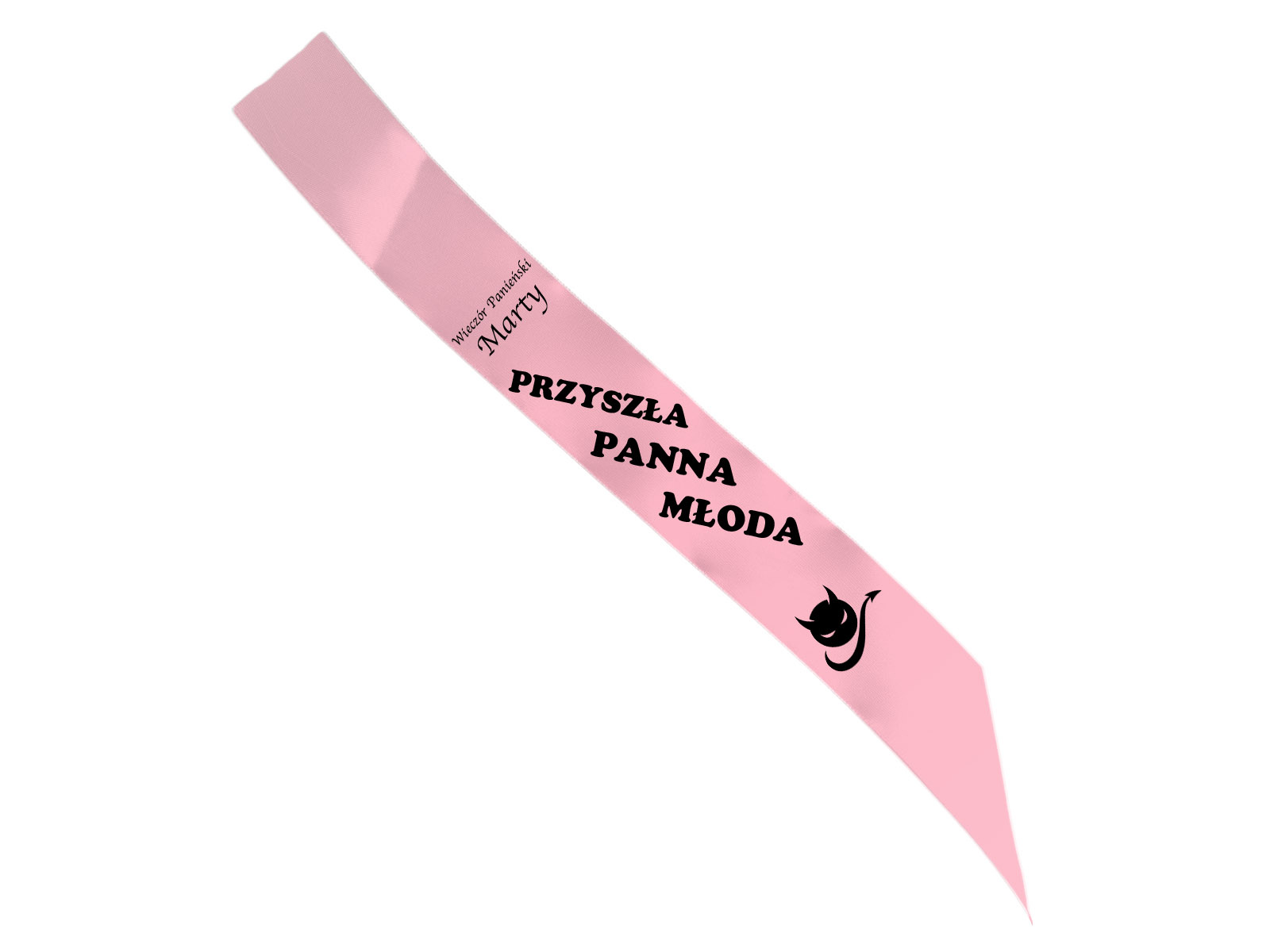 Szarfa personalizowana z imieniem na Wieczór Panieński - 140 cm - 1 szt.