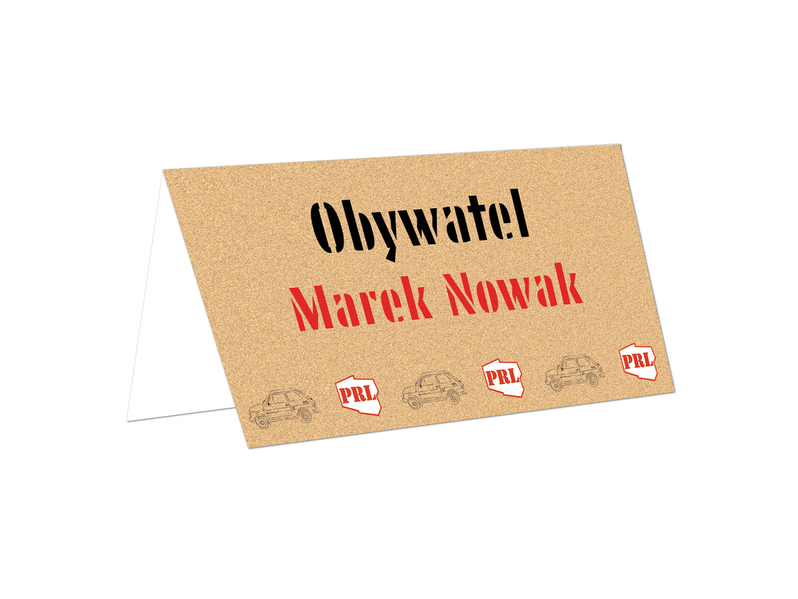 Winietki personalizowane składane PRL - 15 szt.