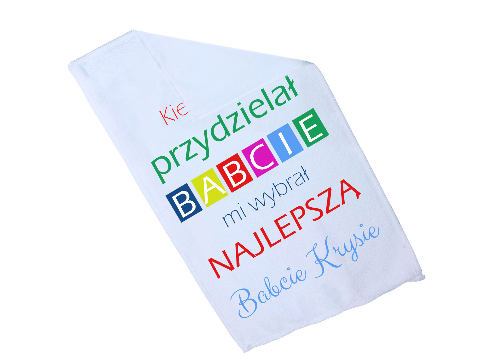 Ręcznik personalizowany na dzień babci - 30x50 cm