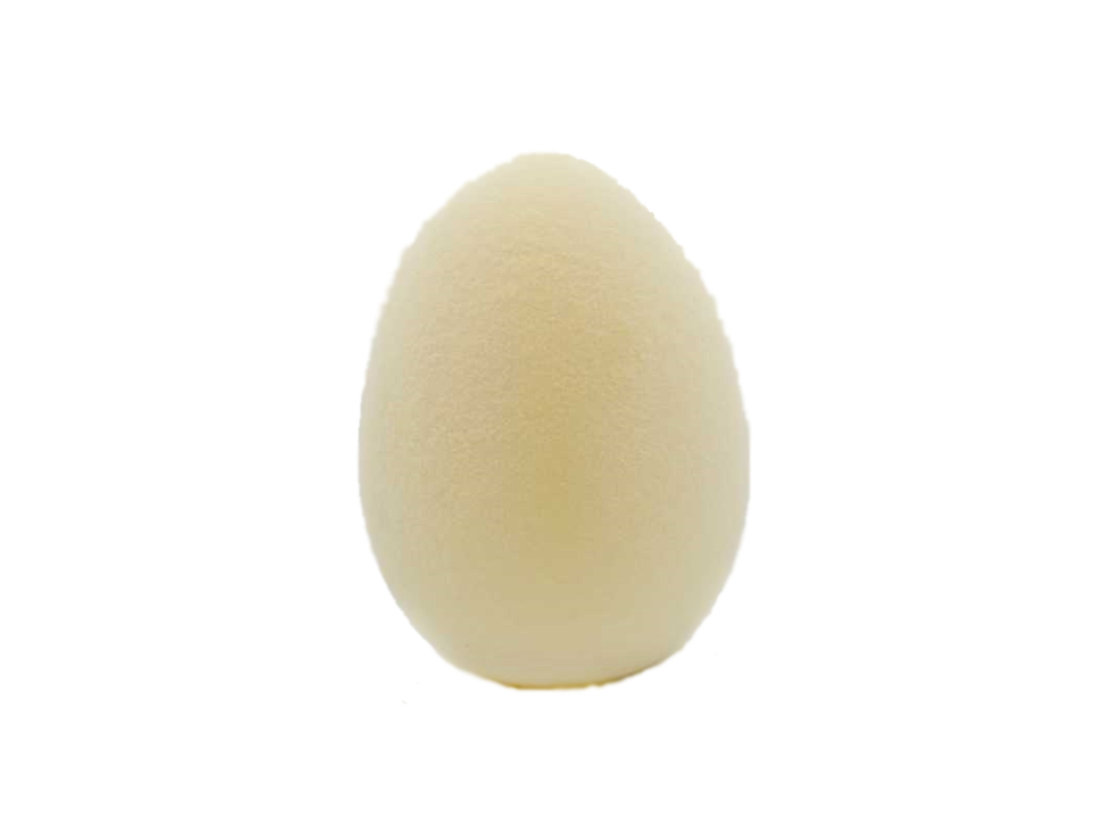 Jajko wielkanocne flokowane ecru - 10 cm - 1 szt.