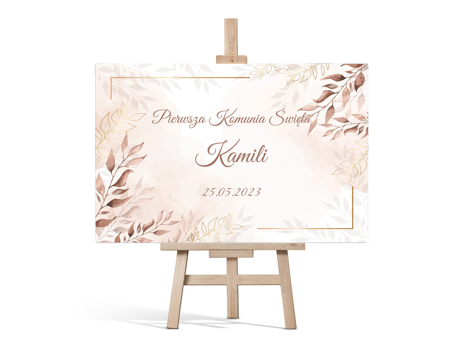 Plakat komunijny personalizowany - I Komunia Święta - 90x60 cm