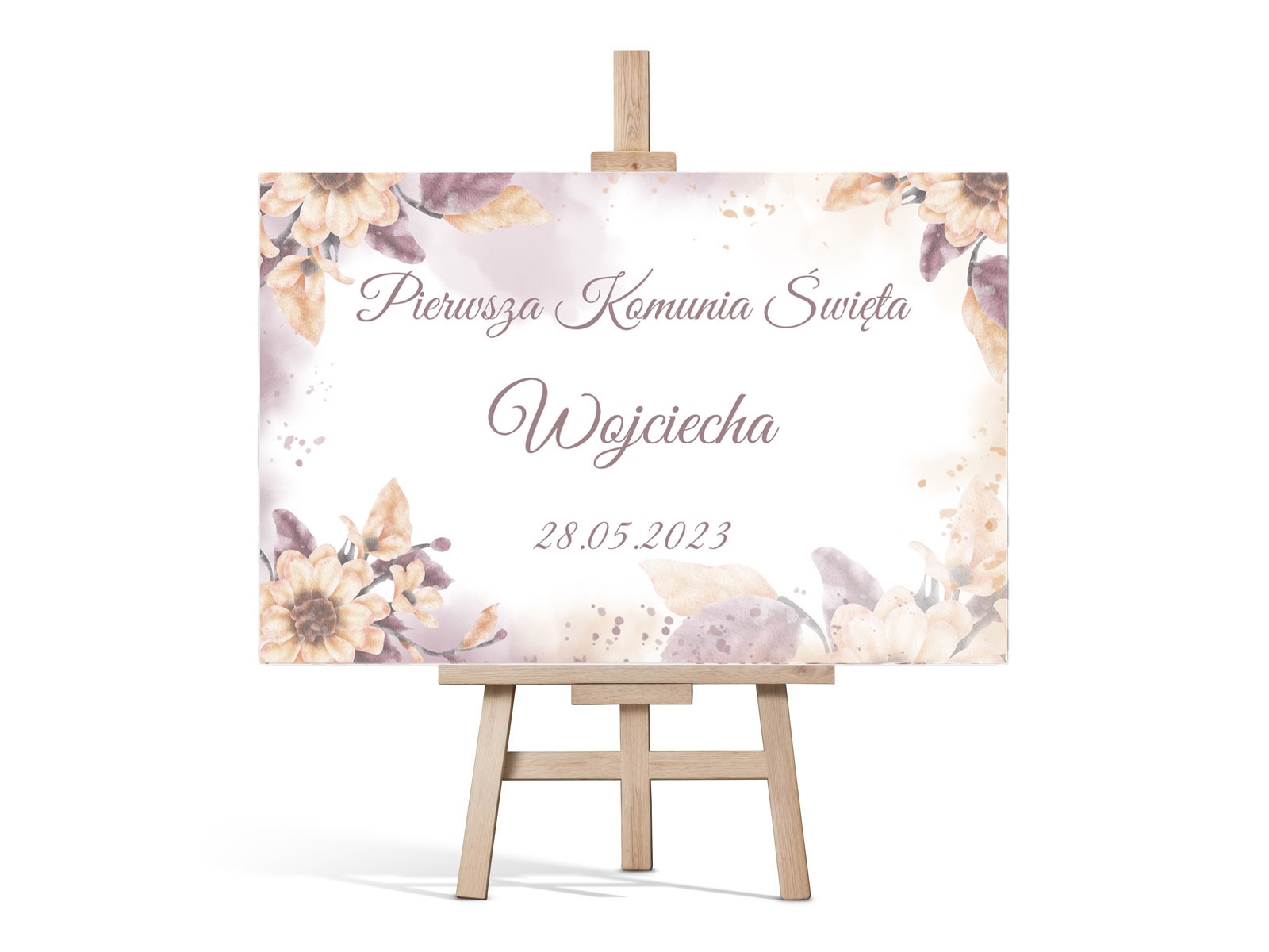 Plakat komunijny personalizowany - I Komunia Święta - 90x60 cm