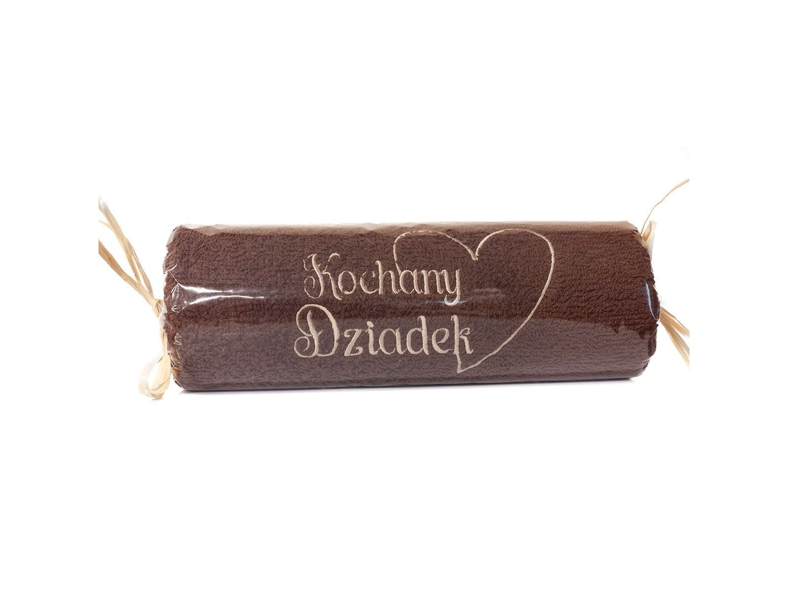Ręcznik z napisem Kochany Dziadek szary