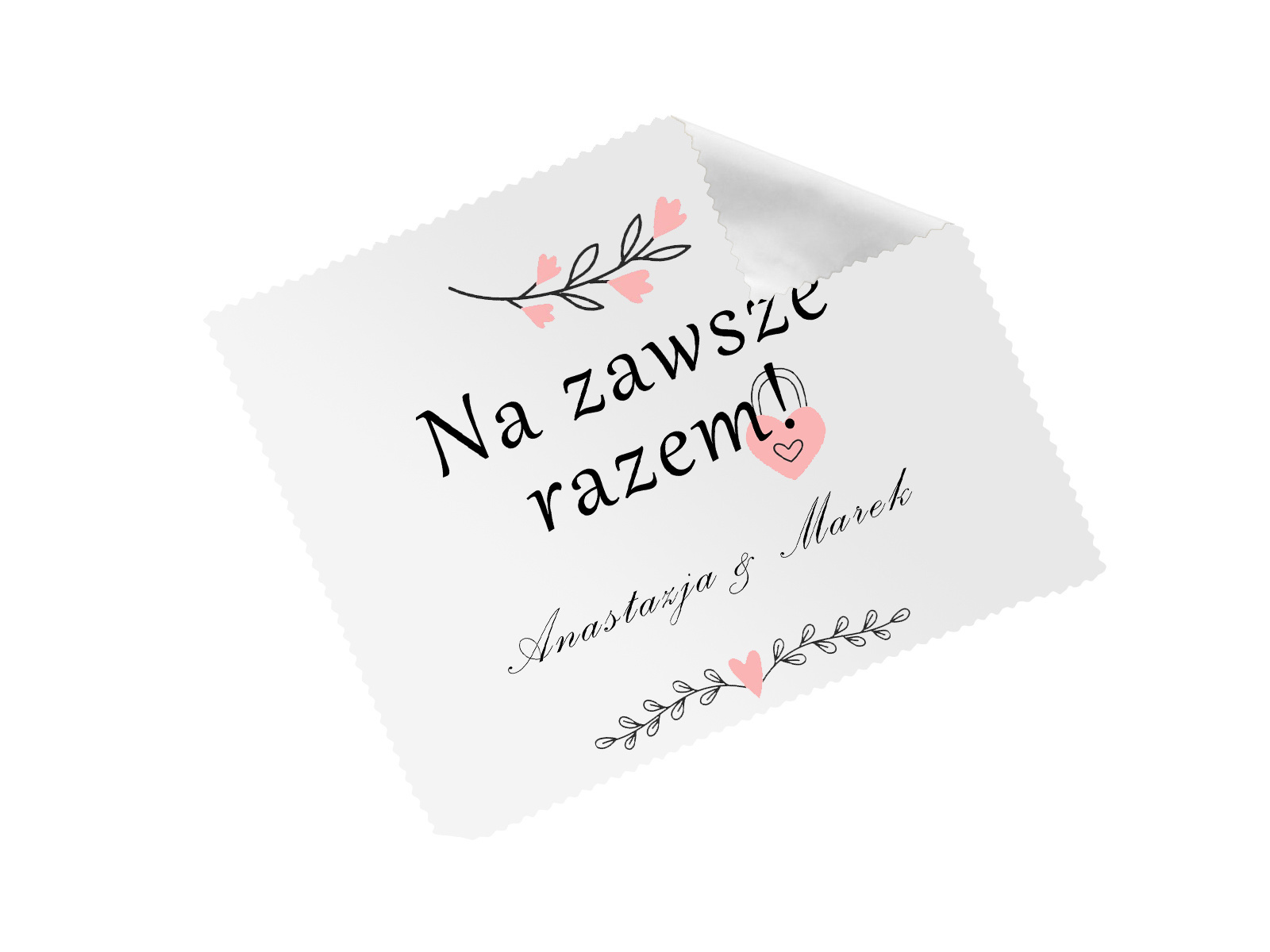 Ściereczka personalizowana do okularów Na zawsze razem - 1 szt.