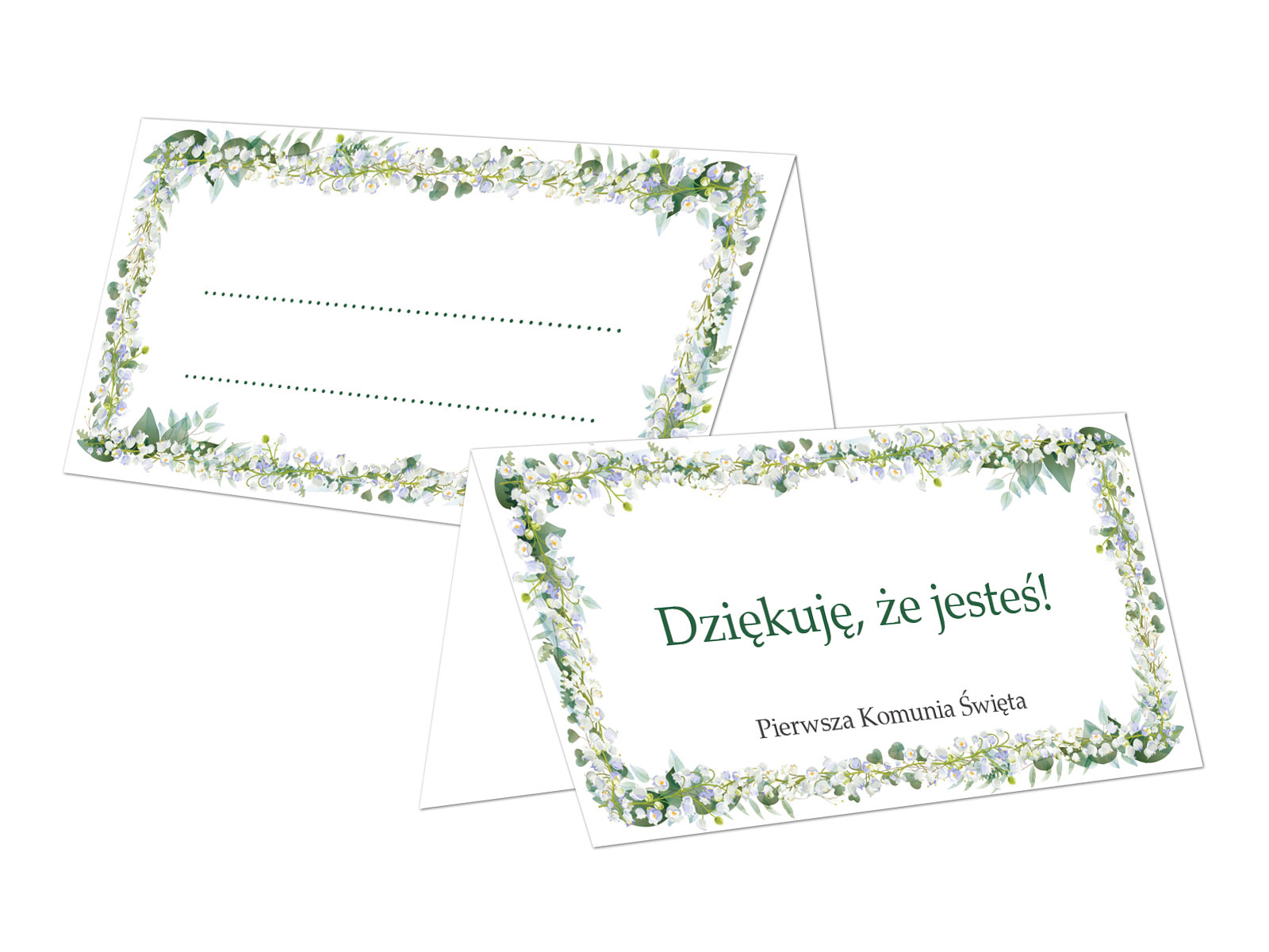 Winietki składane na I Komunię Świętą - 10 szt.