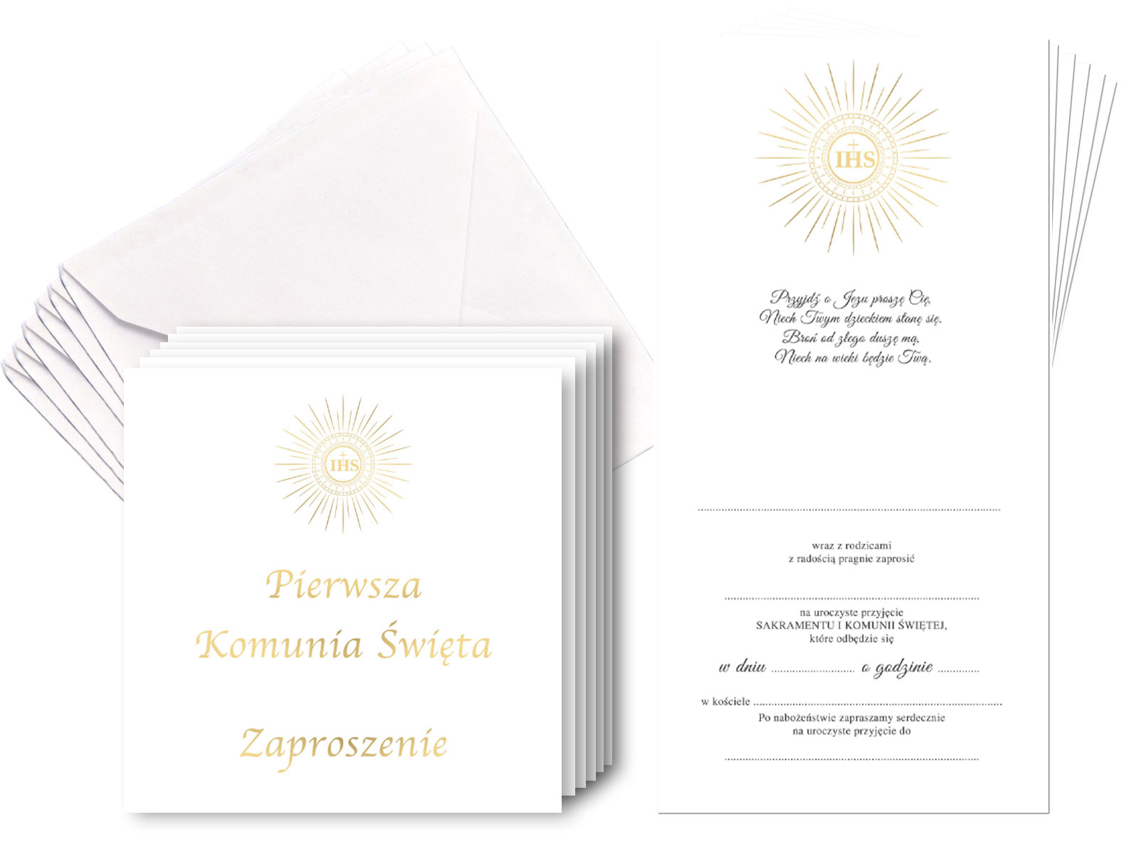 Zaproszenia na I Komunię Świętą - 6 szt.