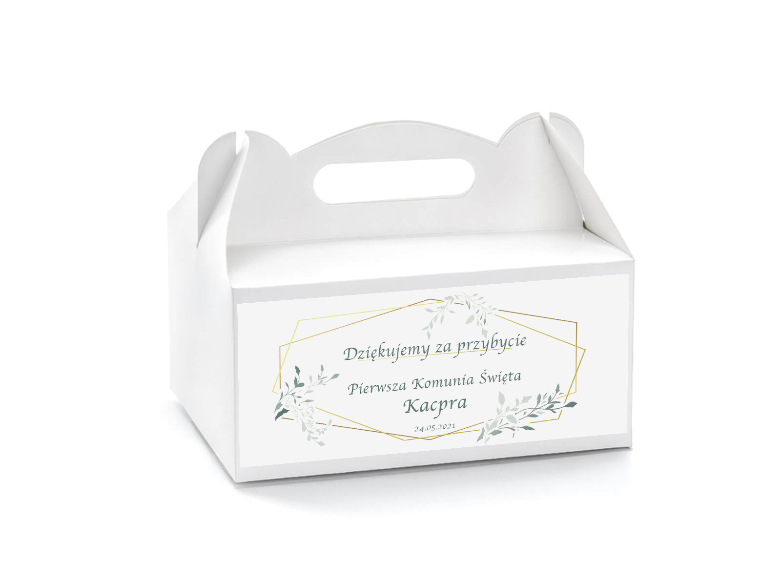 Personalizowane pudełka na ciasto komunijne - 6 szt.