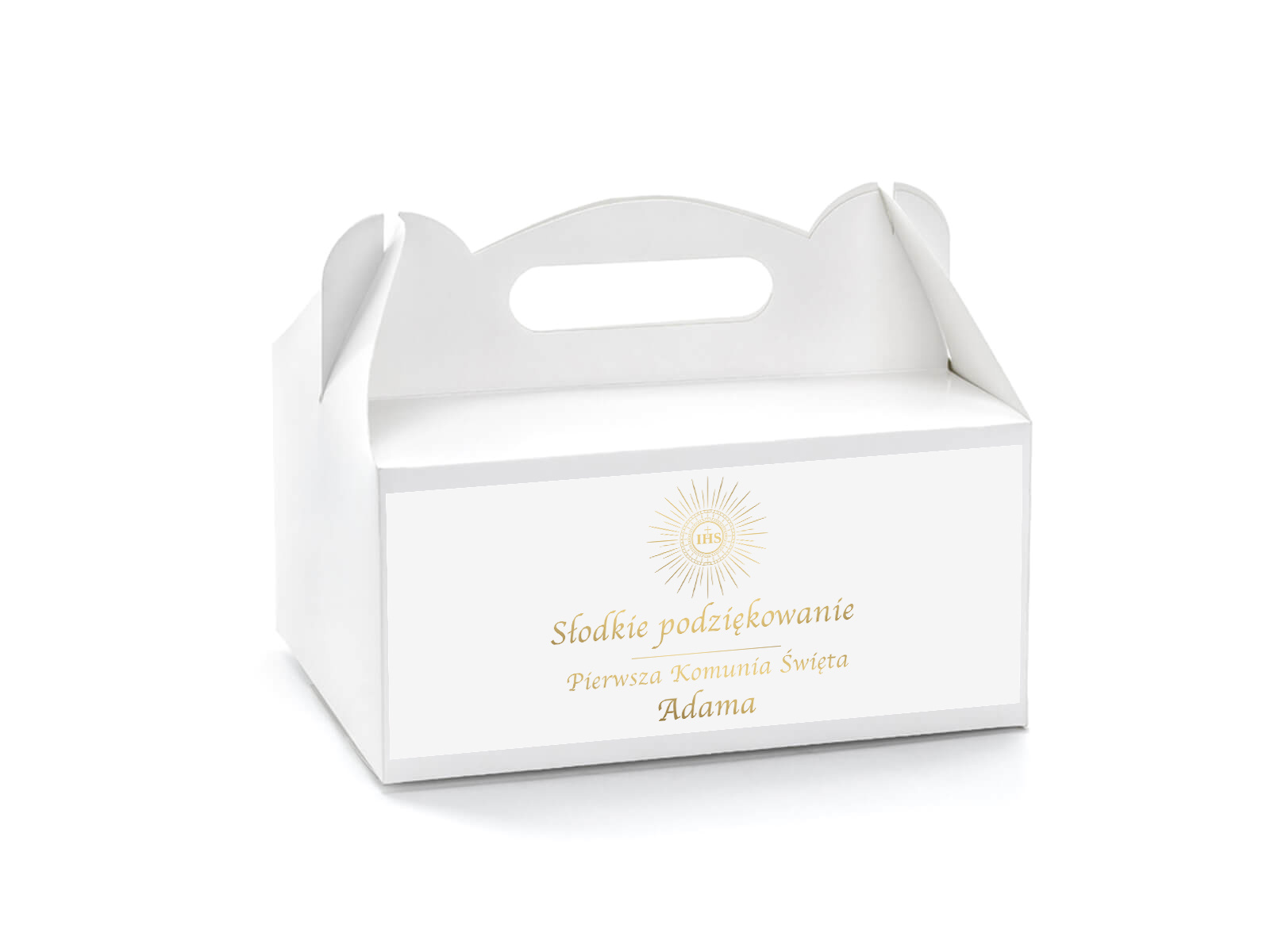 Personalizowane pudełka na ciasto komunijne - 6 szt.
