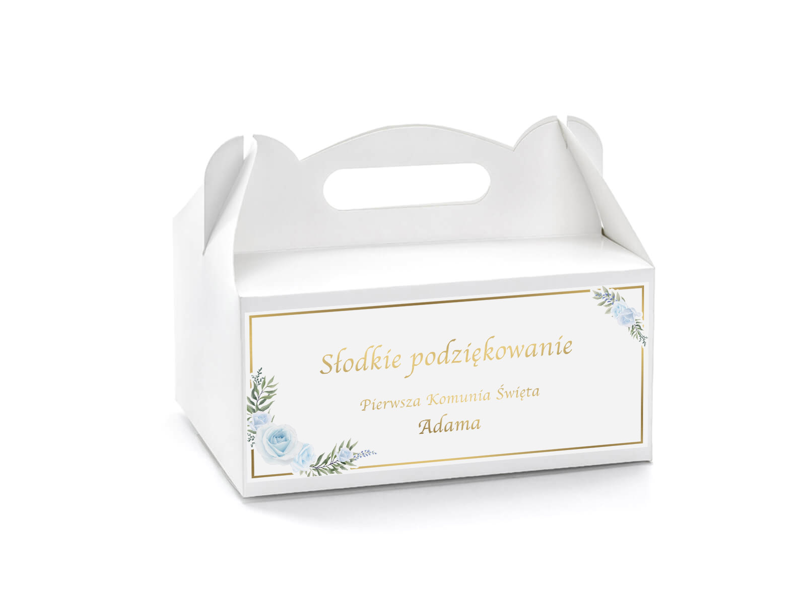 Personalizowane pudełka na ciasto komunijne - 6 szt.