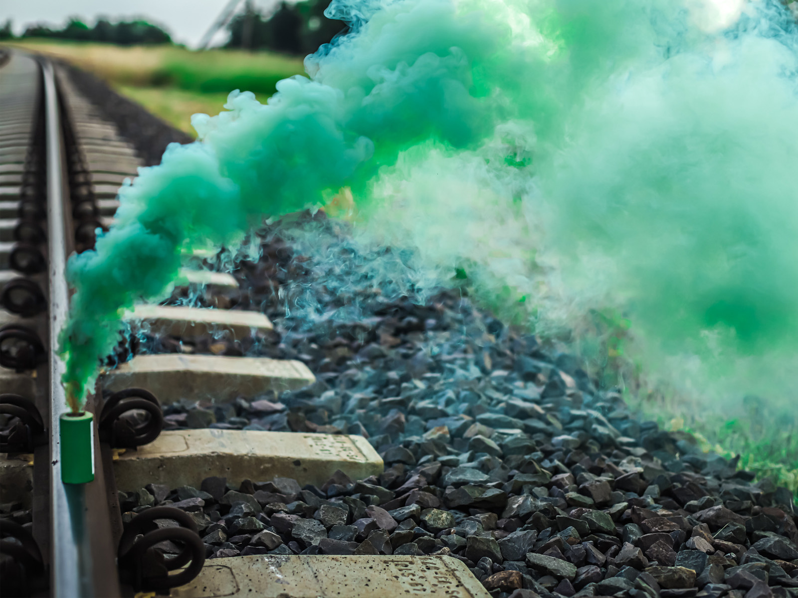 Świeca dymna zielona - 1 szt.