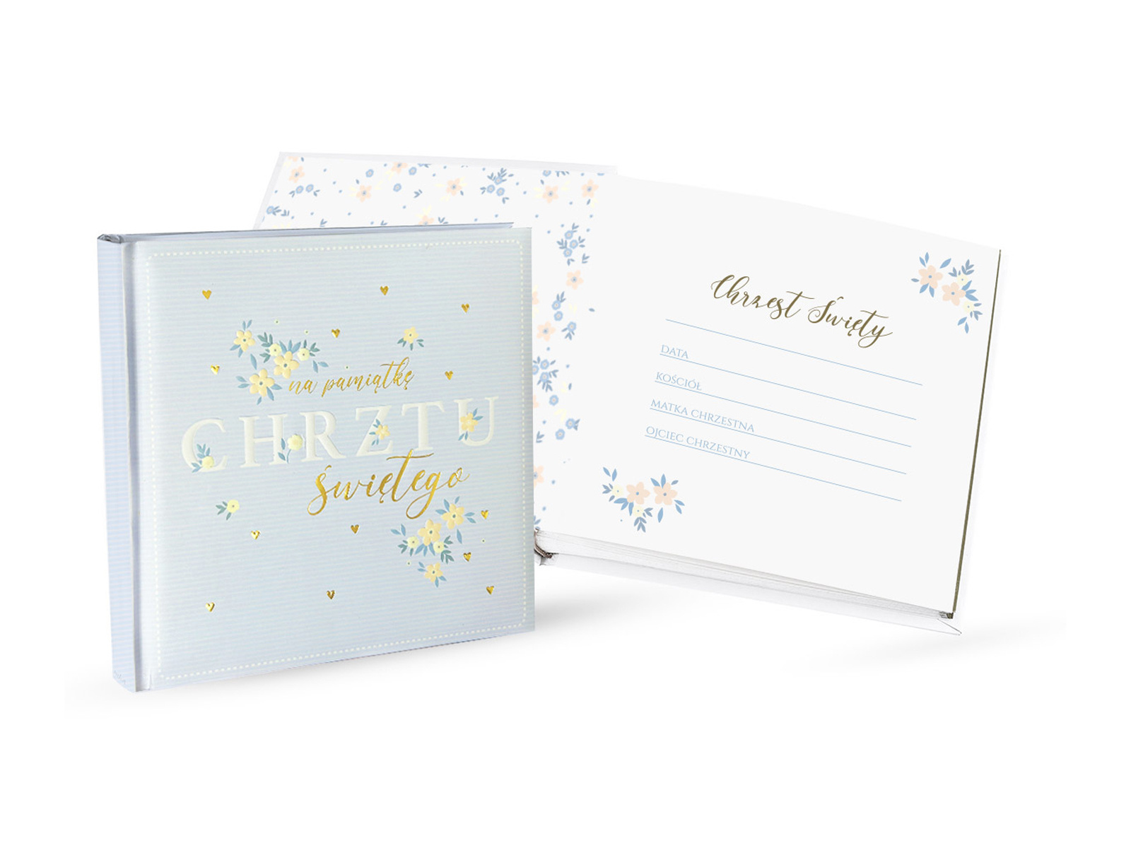 Album fotograficzny na Chrzest Święty niebieski - 30 kartek