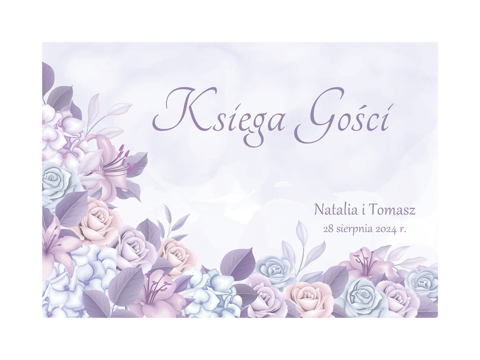 Personalizowana naklejka na księgę gości weselnych - 1 szt.