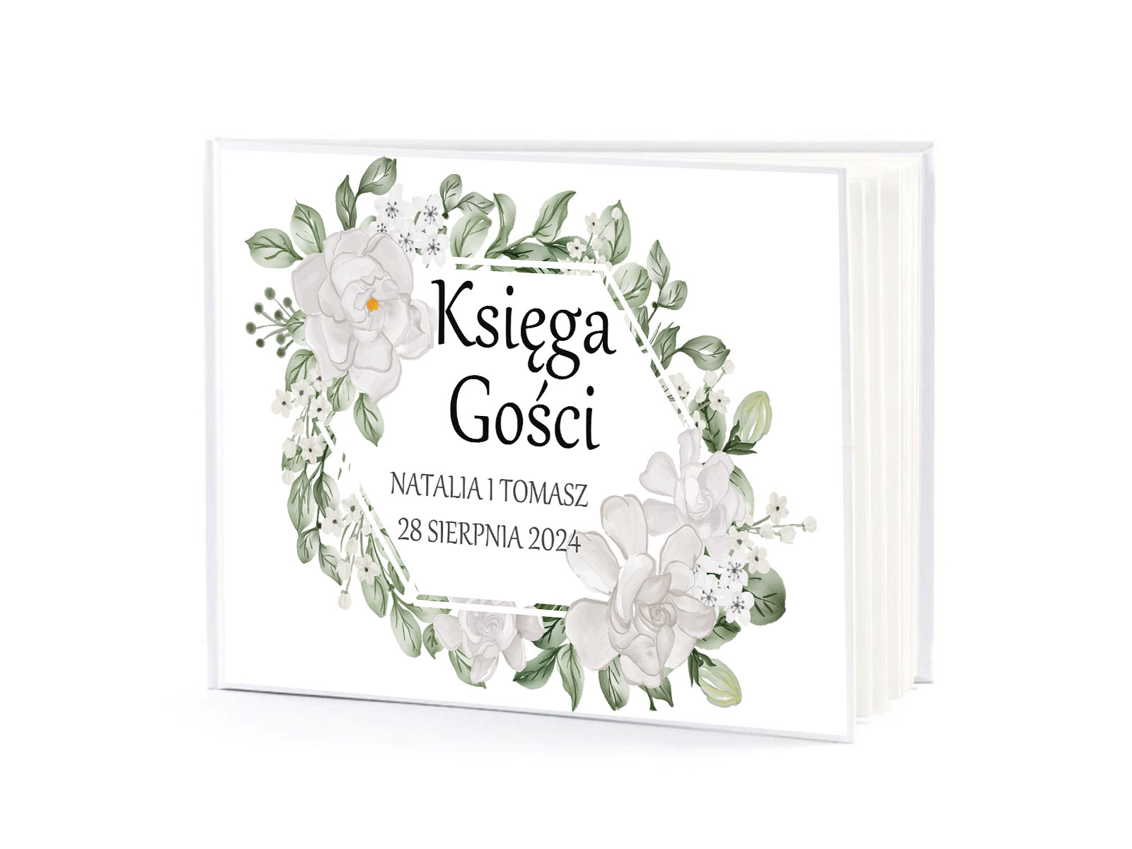 Księga gości weselnych z kwiatami - 50 kartek