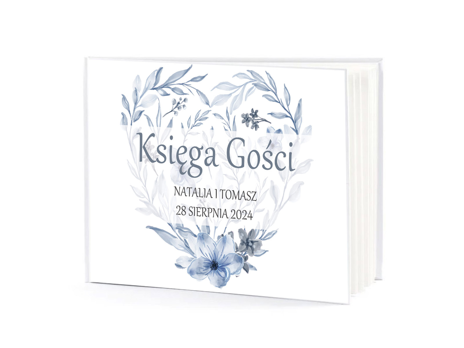 Księga gości weselnych z kwiatami - 50 kartek