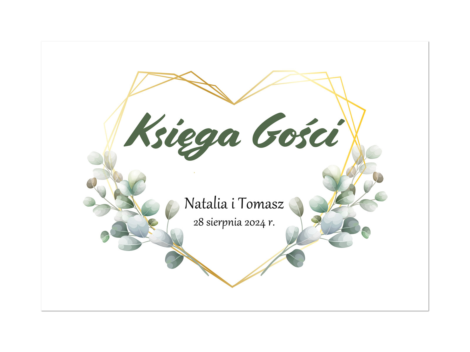 Personalizowana naklejka na księgę gości weselnych - 1 szt.