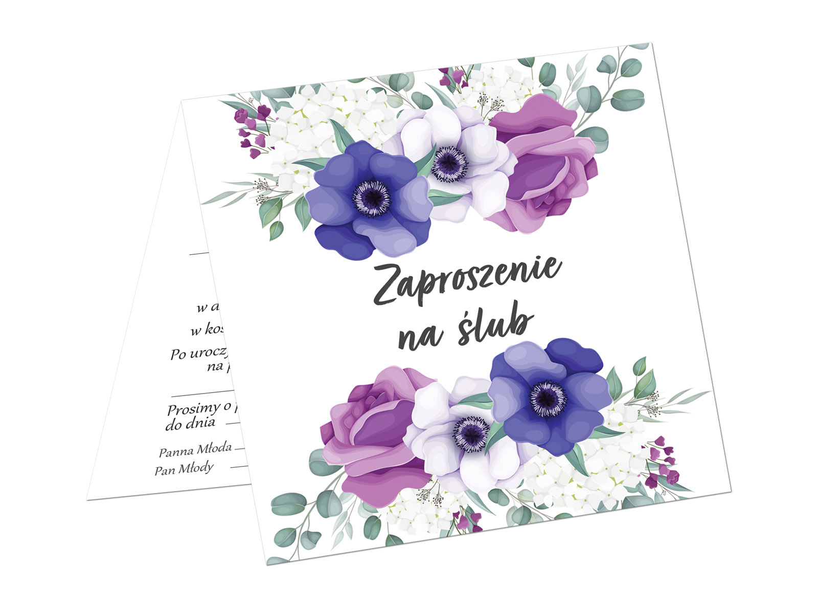 top Zaproszenie na ślub z kopertą - 6 szt.
