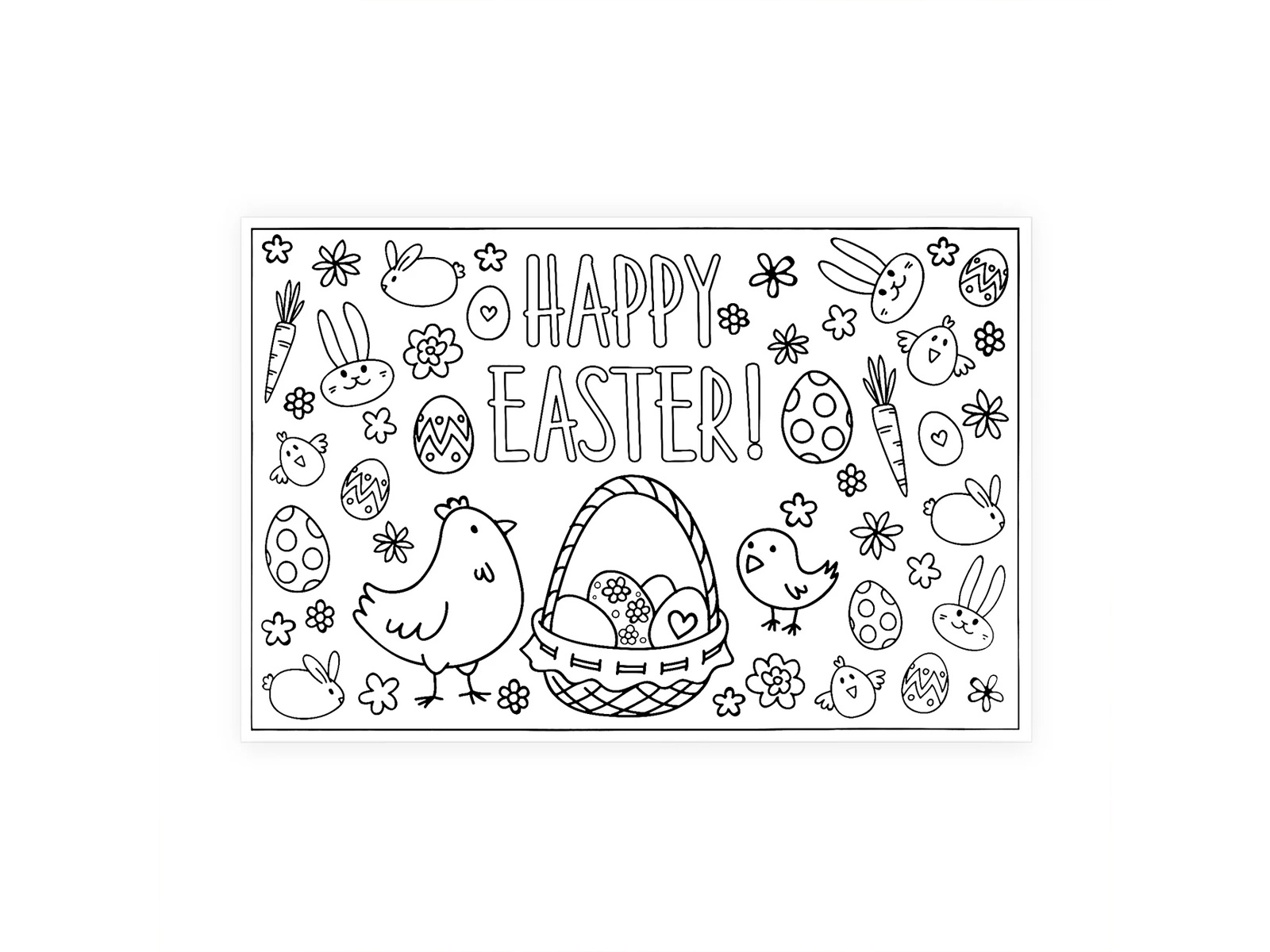 Wielkanocna Podkładka Kolorowanka - 30x46 cm - 6 szt.