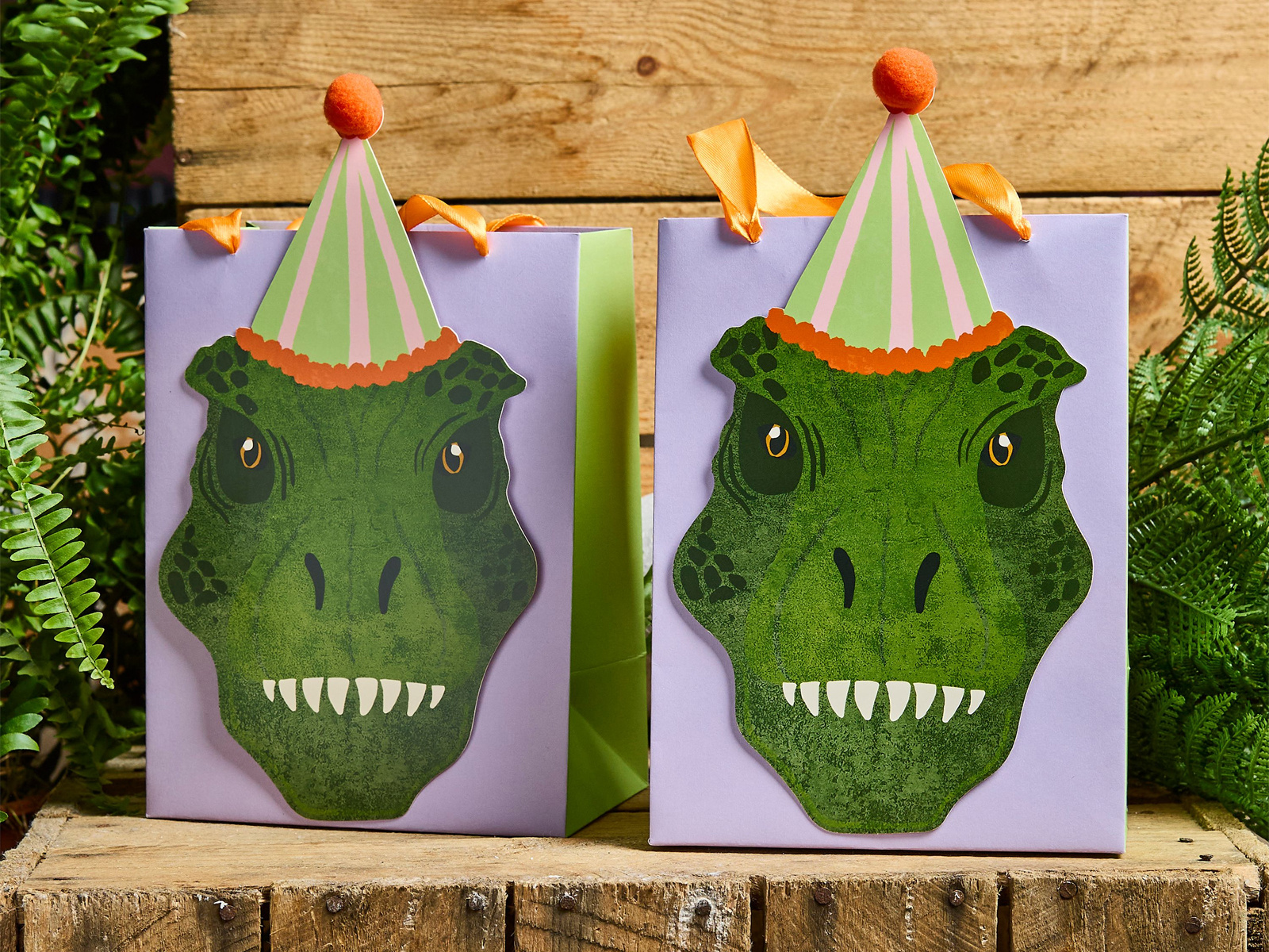 Torebki papierowe Dinozaury T-Rex - 5 szt.