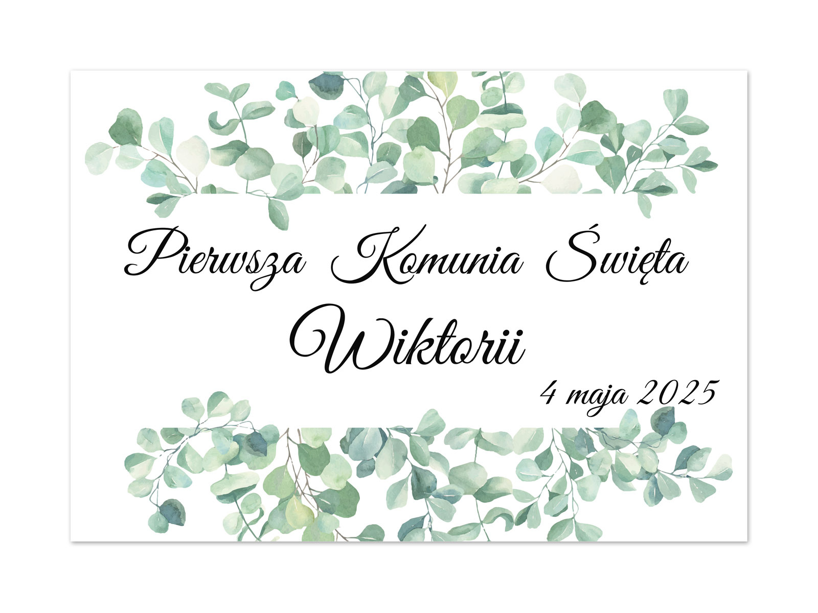 Personalizowana naklejka na księgę gości na I Komunię Świętą - 1 szt.