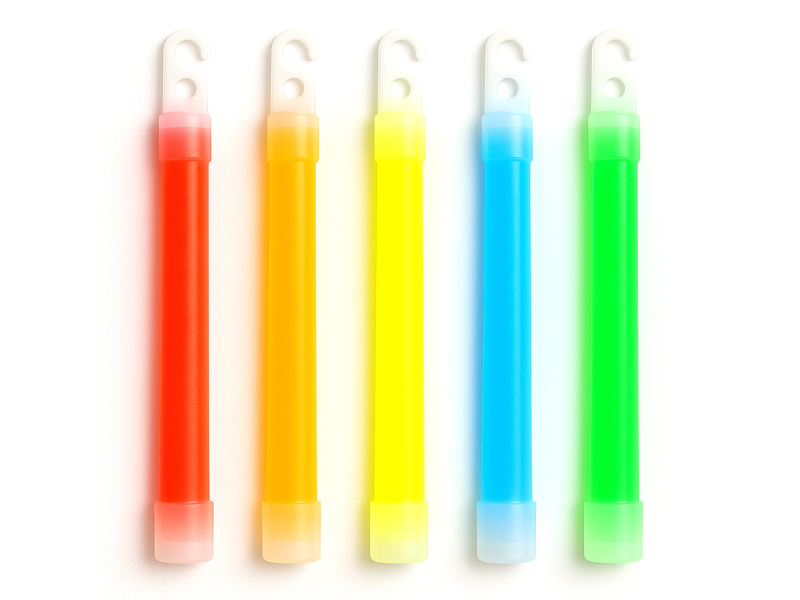 Świetliki łamane z zawieszką - fluorescencyjne - mix kolorów - 1 szt.