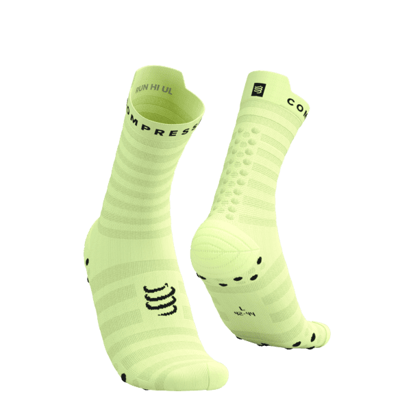 COMPRESSPORT Skarpetki do biegania PRORACING SOCKS V4 ULTRALIGHT RUN HIGH shadow lime/black
