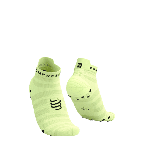 COMPRESSPORT Skarpetki do biegania PRORACING SOCKS V4 ULTRALIGHT RUN LOW shadow lime/black