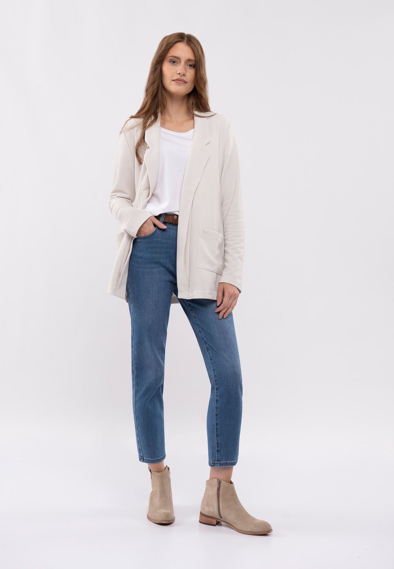 Prążkowany żakiet, Slim Fit, JB-MADELINE