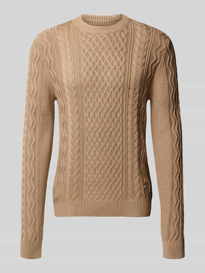 Sweter z dzianiny o kroju regular fit z czystej bawełny