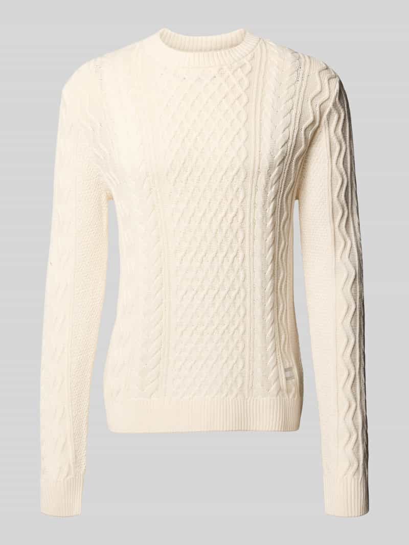 Sweter z dzianiny o kroju regular fit z czystej bawełny