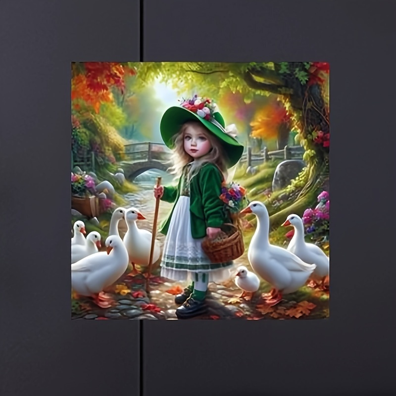 TEMU 5D Zestaw do malowania diamentami 40cm x 40cm - Zestaw do malowania diamentami dla początkujących, dorosłych - Pełny płótno wiertła, Gem Art do